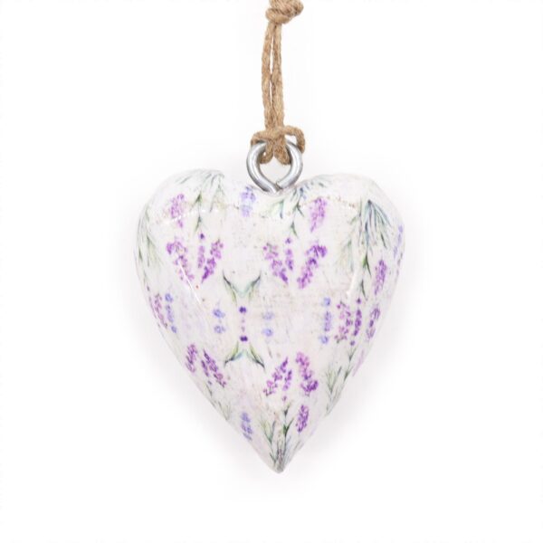 Inimioare Decorative Mari din Lemn - Lavandă (24)
