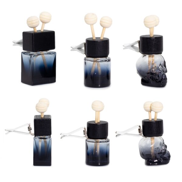 Difuzor Auto Negru cu Prindere pe Ventilație (8ml) – 3 modele diferite x 4 bucăți