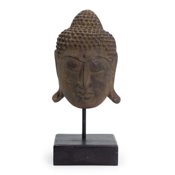 Cap Buddha Mare al Serenității pe suport – Gri