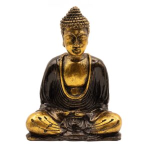 Buddha Negru - Auriu - Mediu
