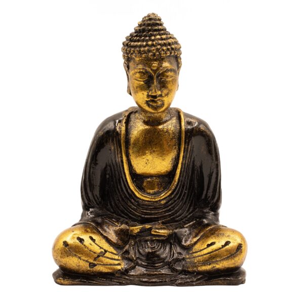 Buddha Negru - Auriu - Mediu