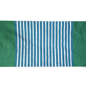 Covor Indian din Bumbac - 70x170cm - Albastru/Verde