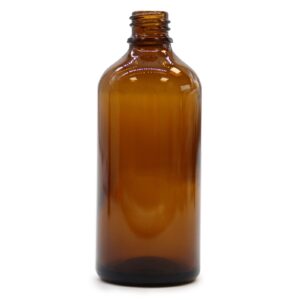 Sticlă chihlimbar 100 ml pentru preparate naturale
