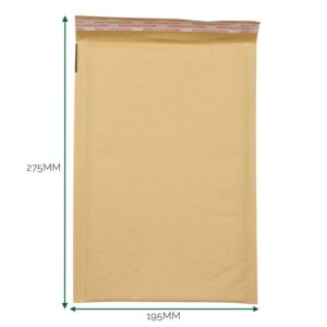 Plic kraft căptușit cu bule (195x275+40 mm)