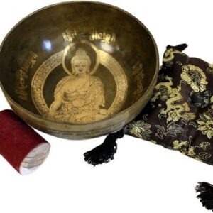 Vas Special Auriu Cântător din Alamă - Buddha
