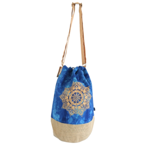 Rucsac 100% Natural - Albastru Stonewash - Mandala
