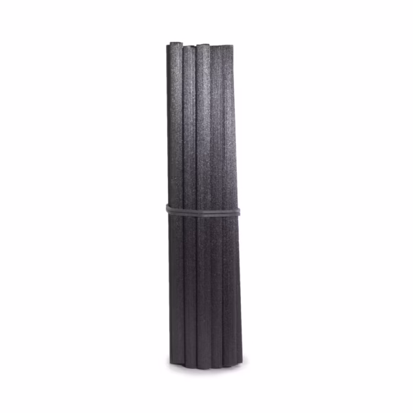 Set 20 buc. bețișoare groase din fibră, negre pentru difuzor de arome 8 mm x 18 cm