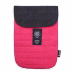 Husă laptop căptușită stonewash, roz, bumbac 14oz