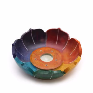 Suport Floare de Lotus pentru Bețișoare Parfumate 10x3cm - Culorile Chakrelor