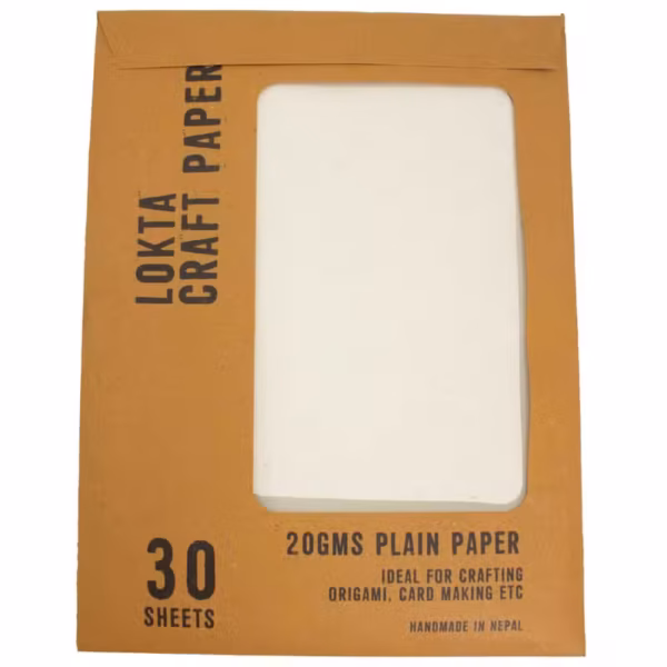 Pachet de 30 de coli A4 de hârtie artizanală Lokta - 20 g/mp - Simplă Pachet de 30 de coli A4 de hârtie artizanală Lokta - 20 g/mp - Simplă