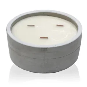 Lumânare de soia cu fitil de lemn - Verde - Vanilie și Portocala, timp ardere 35 h