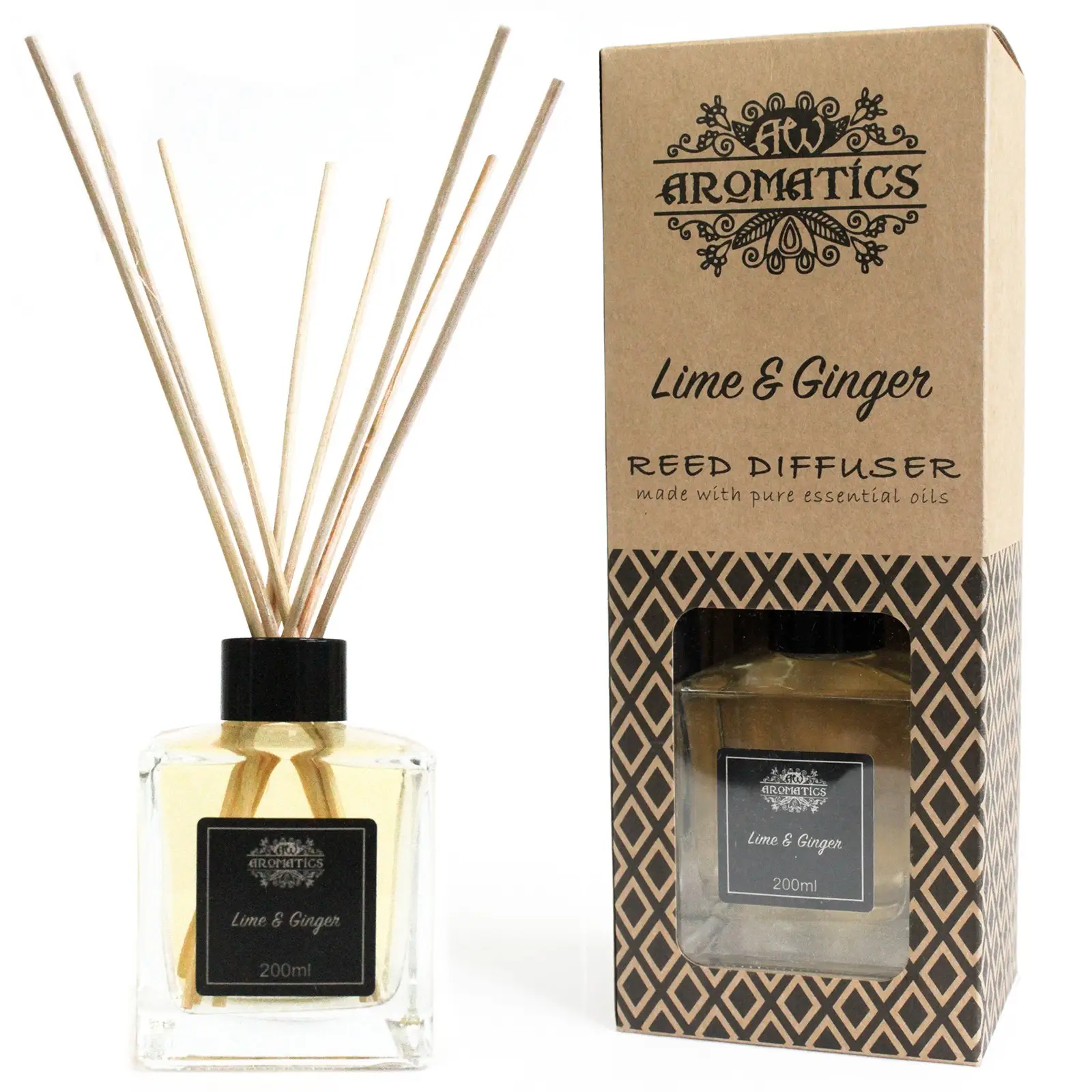 Difuzor de Ulei Esențial – Limetă și Ghimbir (200 ml)