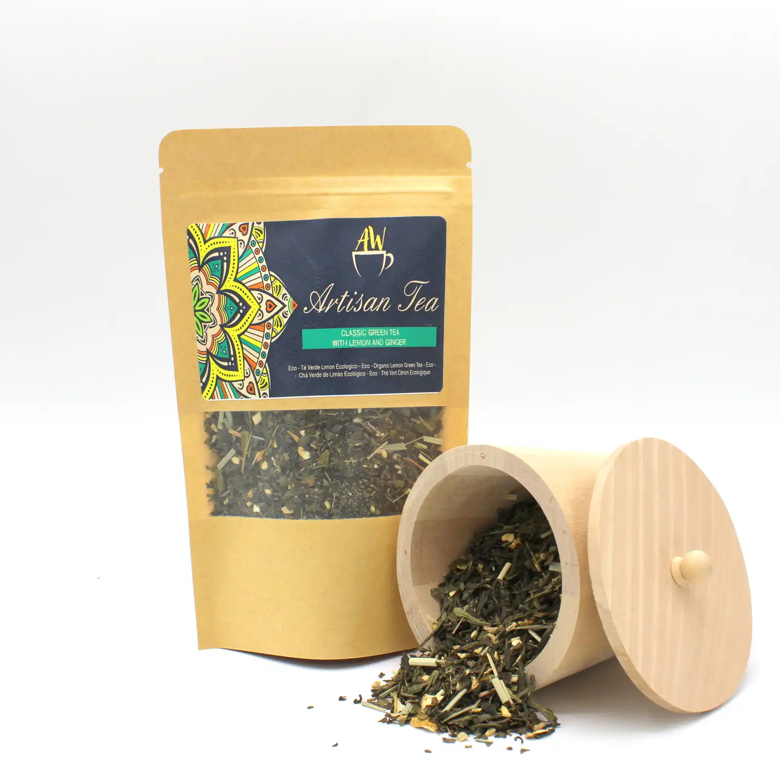 197564.jpeg Ceai verde organic cu lămâie și ghimbir, vrac, 50 g