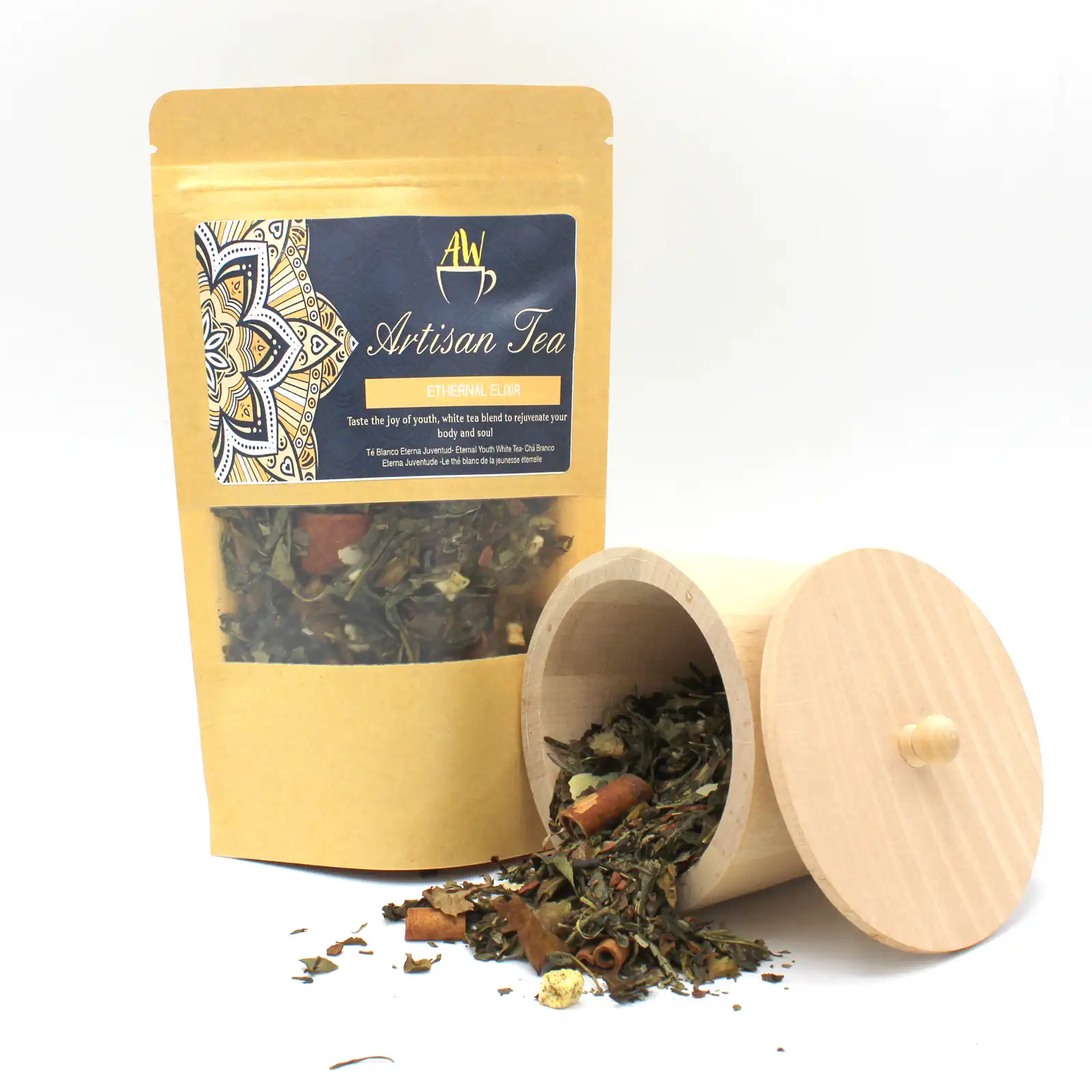 Ceai alb Sencha & Pai Mu Tan la vrac Elixirul Eternității, 50g