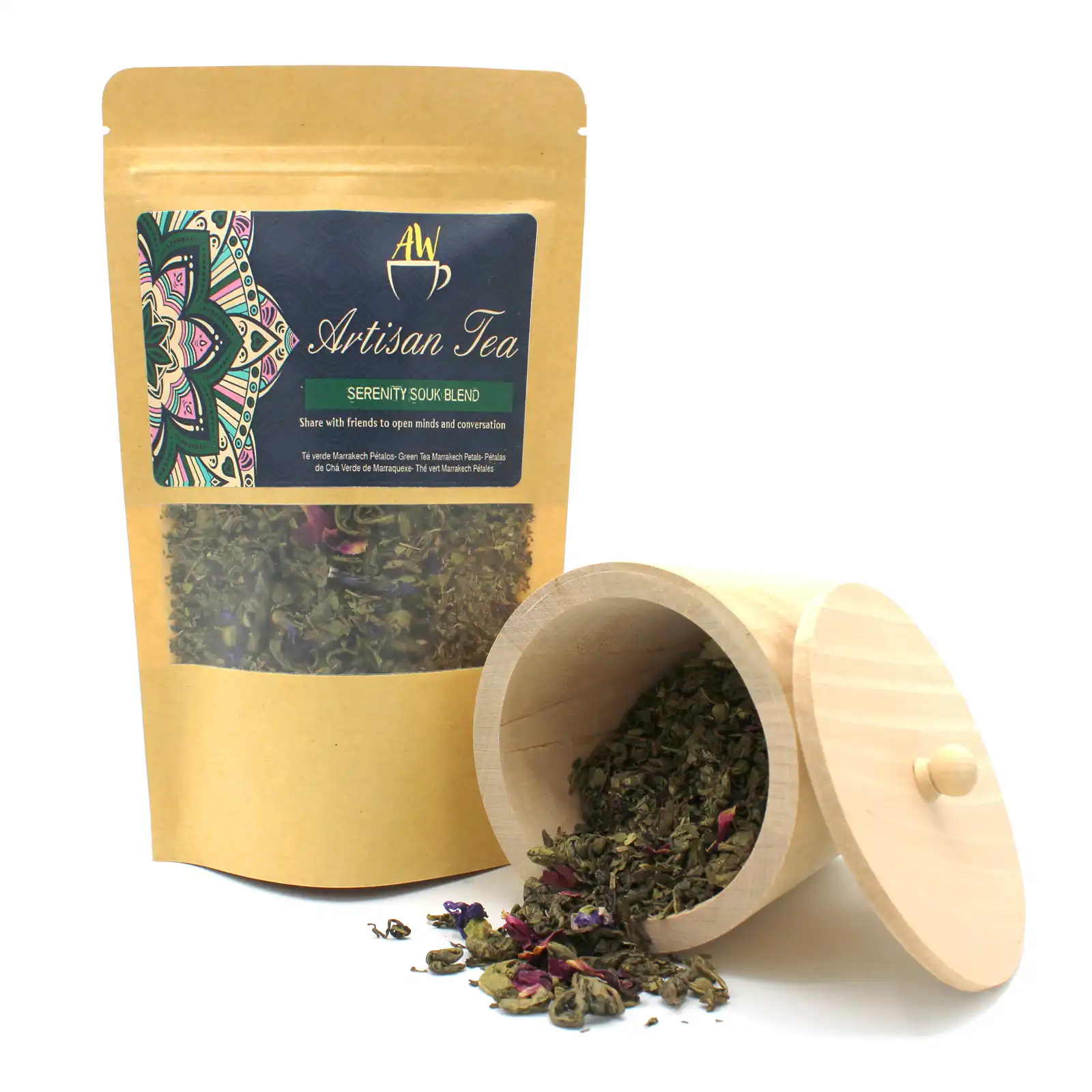 Ceai verde și mentă la vrac suflet echilibrat, 50 gr