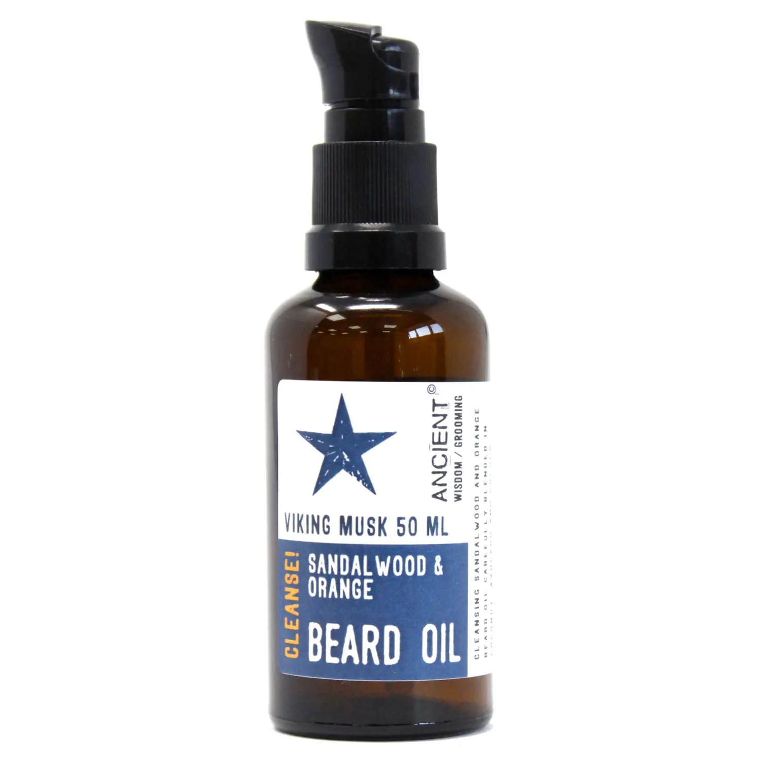Ulei pentru barbă cu portocale, lemn de santal, cocos, avocado, jojoba, viking musk 50 ml