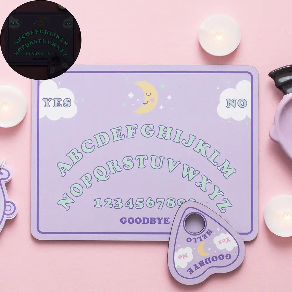 Tablă de spirit Ouija pastel luminescentă în întuneric