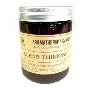 Lumânare din soia de aromaterapie - Gândire Clară, 200 g, timp de ardere 40 de ore