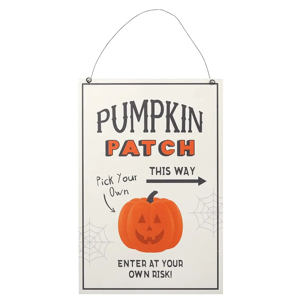 Plăcuță decorativă de perete de 30 cm cu dovleac pentru Halloween