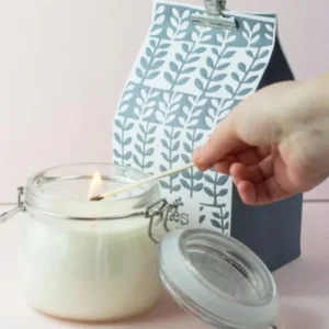 Lumânare în pahar de sticlă cu clip, 400 ml, 80 h