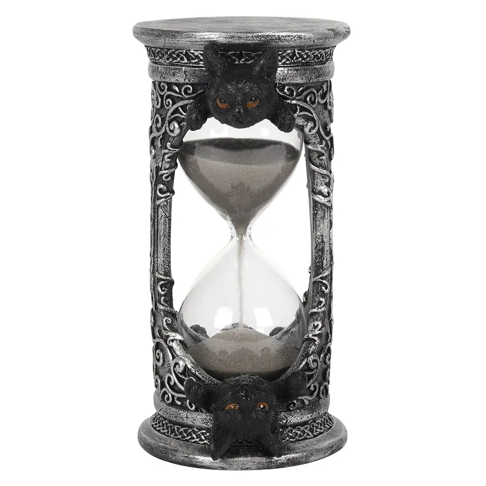 Clepsidră de 17 cm cu pisici negre