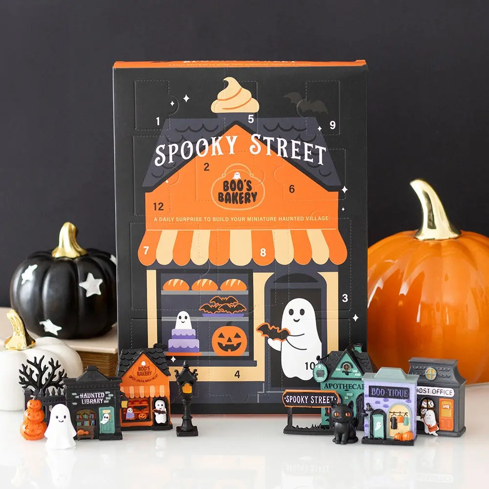 Calendar de advent de Halloween pentru 12 zile Strada bântuită