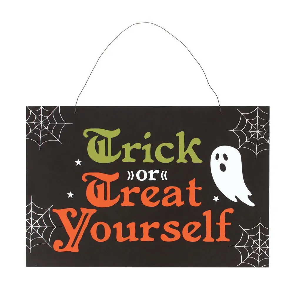 Plăcuță decorativă de perete cu mesaj pentru Halloween