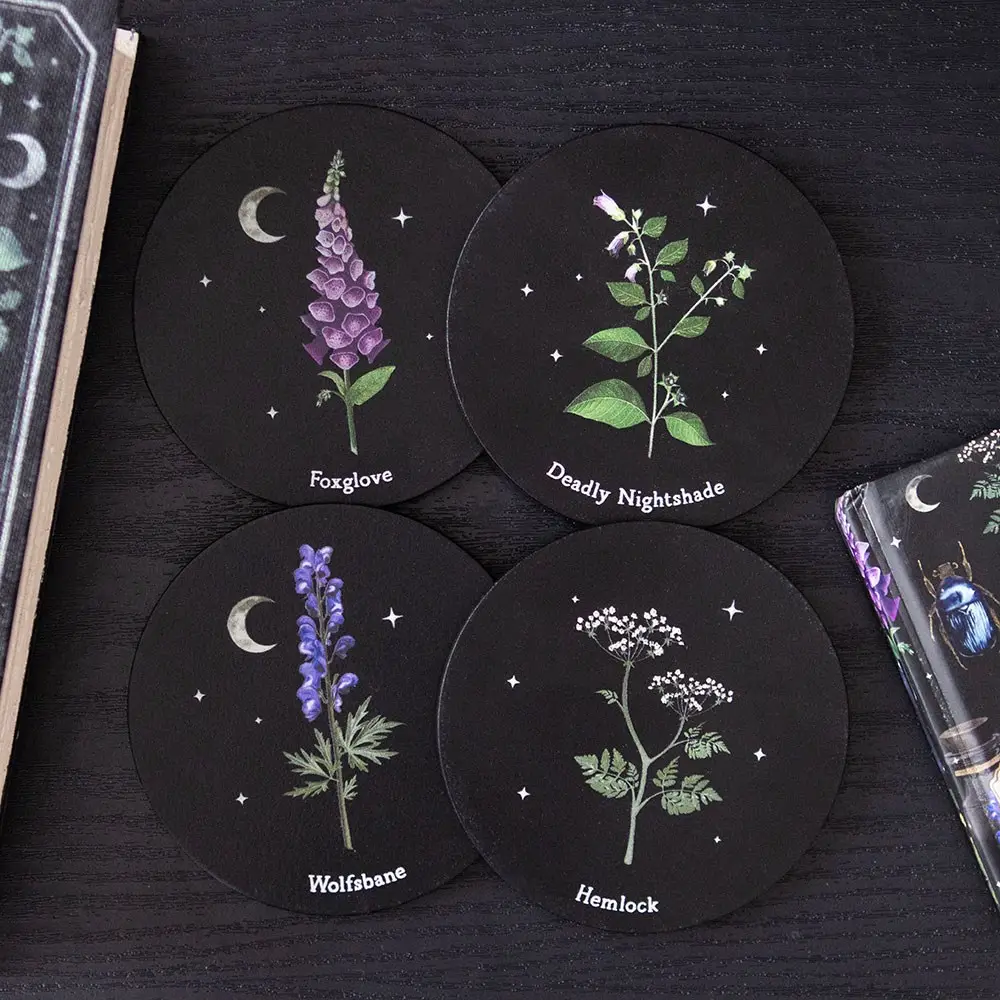 Set de suporturi pentru pahare cu plante otrăvitoare