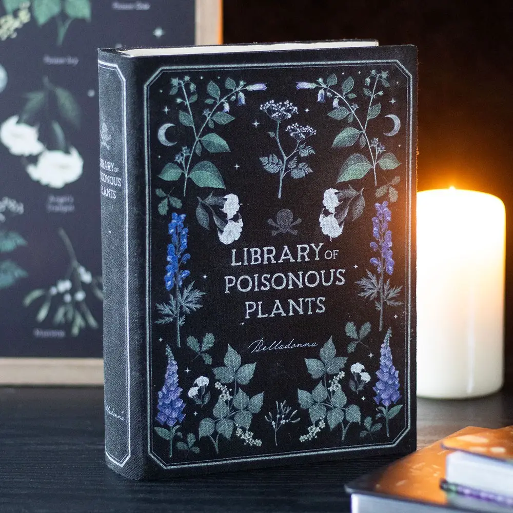 Cutie de depozitare în formă de carte Biblioteca de plante otrăvitoare