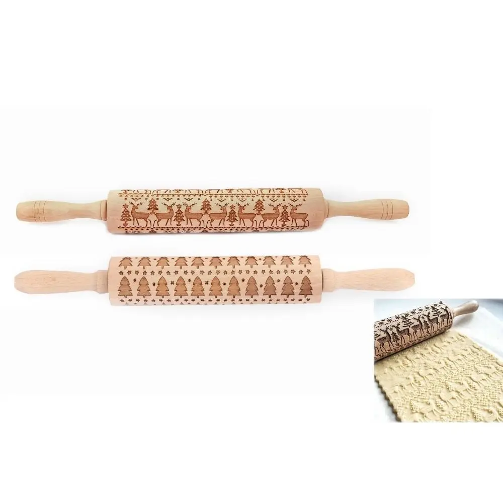 Făcăleț de Crăciun din lemn de 39 cm
