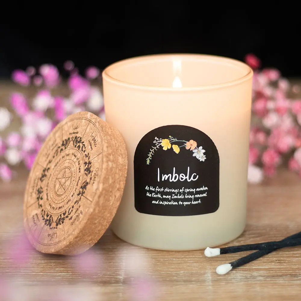 Lumânare parfumată Imbolc Roata Anului cu aromă de vanilie condimentată