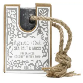 Săpun cu Șnur - Sare de Mare și Mușchi A&C (6 bucatii)