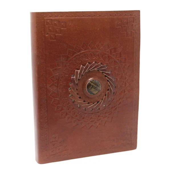 30771 Agendă De Piele (17x12 cm) - Ochi De Tigru