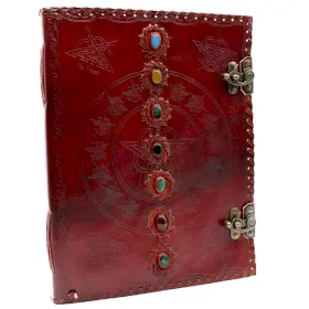 Agendă Mare De Piele 25x32,5 cm- 7 Chakre (200 pagini)