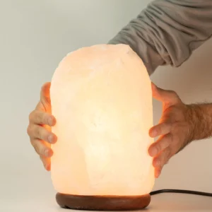 Lampă de Sare din Cristal de Stâncă de Himalaya - și bază aprox. 8-10kg