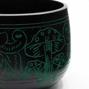 Bol Tibetan Decorativ – Ciupercă Magică – Verde (15 cm)
