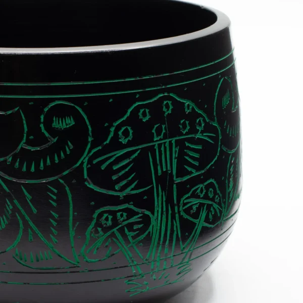 Bol Tibetan Decorativ – Ciupercă Magică – Verde (15 cm)