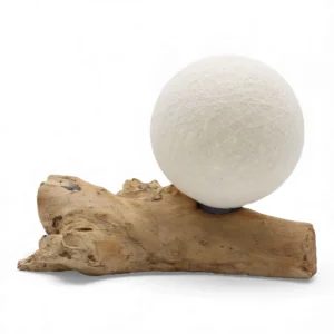 Lampă Drift Glow cu Abajur Luna din Bumbac – Ivory - Ștecher UE