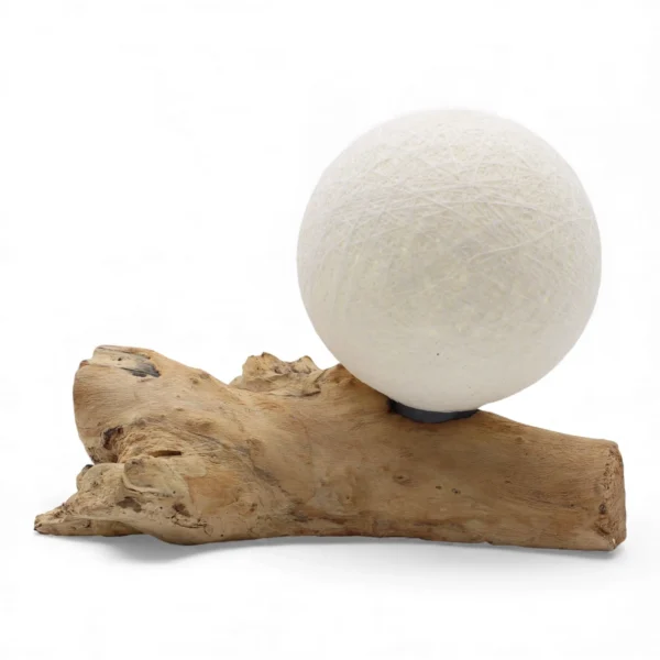 Lampă Drift Glow cu Abajur Luna din Bumbac – Ivory - Ștecher UE