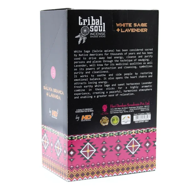 Bețișoare Parfumate Tribal - Salvie Albă + Lavandă