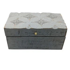 Cutie vintage din lemn de mango 22x12x10cm - Steaua Gri