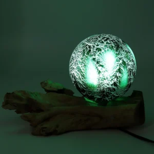 Lampă Drift Glow cu Abajur Crackle – Smarald - Ștecher UE