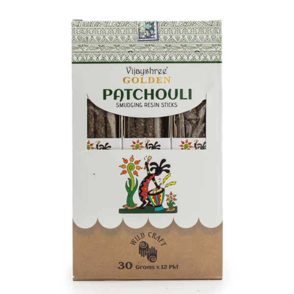 30g Golden Bețișoare Parfumate cu Rășină de Patchouli (6 buc.)