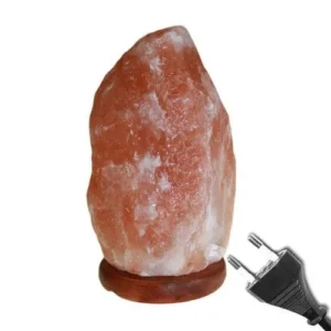 Lampă de Sare din Himalaya de Calitate, cu Suport - 2-3 kg - Ștecher UE