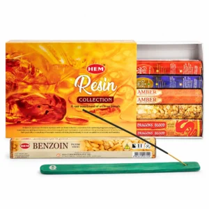 HEM Bețișoare Parfumate Hexagonale – Colecția Rășini cu Suport pentru Cenușă – Pachet Mixt de 6