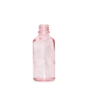 Sticlă roz 10 ml pentru seruri și cosmetice cu pipeta, fara capac