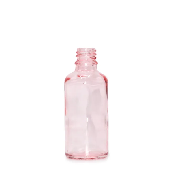 Sticlă roz 10 ml pentru seruri și cosmetice cu pipeta, fara capac