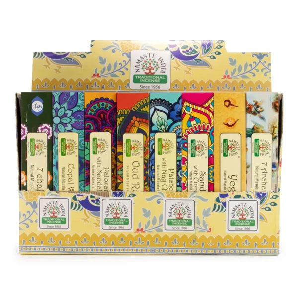 Pachet Display Bețișoare Parfumate Namaste Mandala Masala (6x8 arome) (09-16)