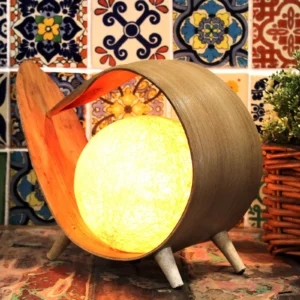 Lampă de nucă de cocos naturală - Buclă naturală (UE)