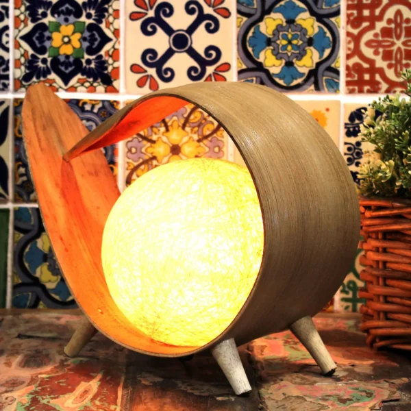 Lampă de nucă de cocos naturală - Buclă naturală (UE)